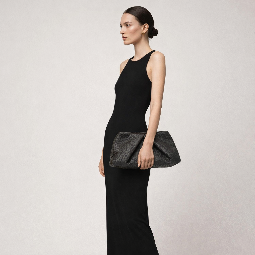 Pliya midi Clutch Pleated Pattern