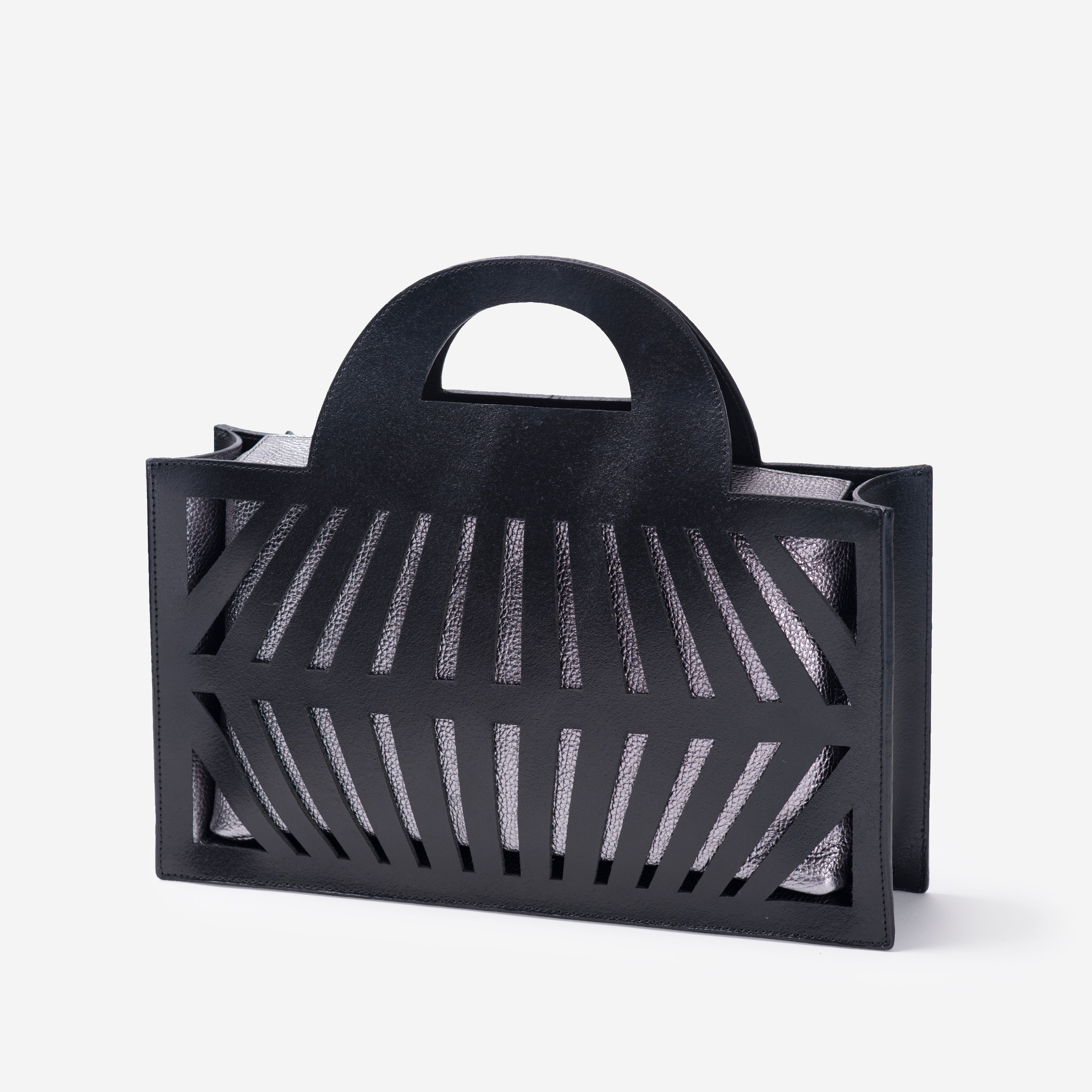 PSYCHE Midi with Metallic Grey Pouch
