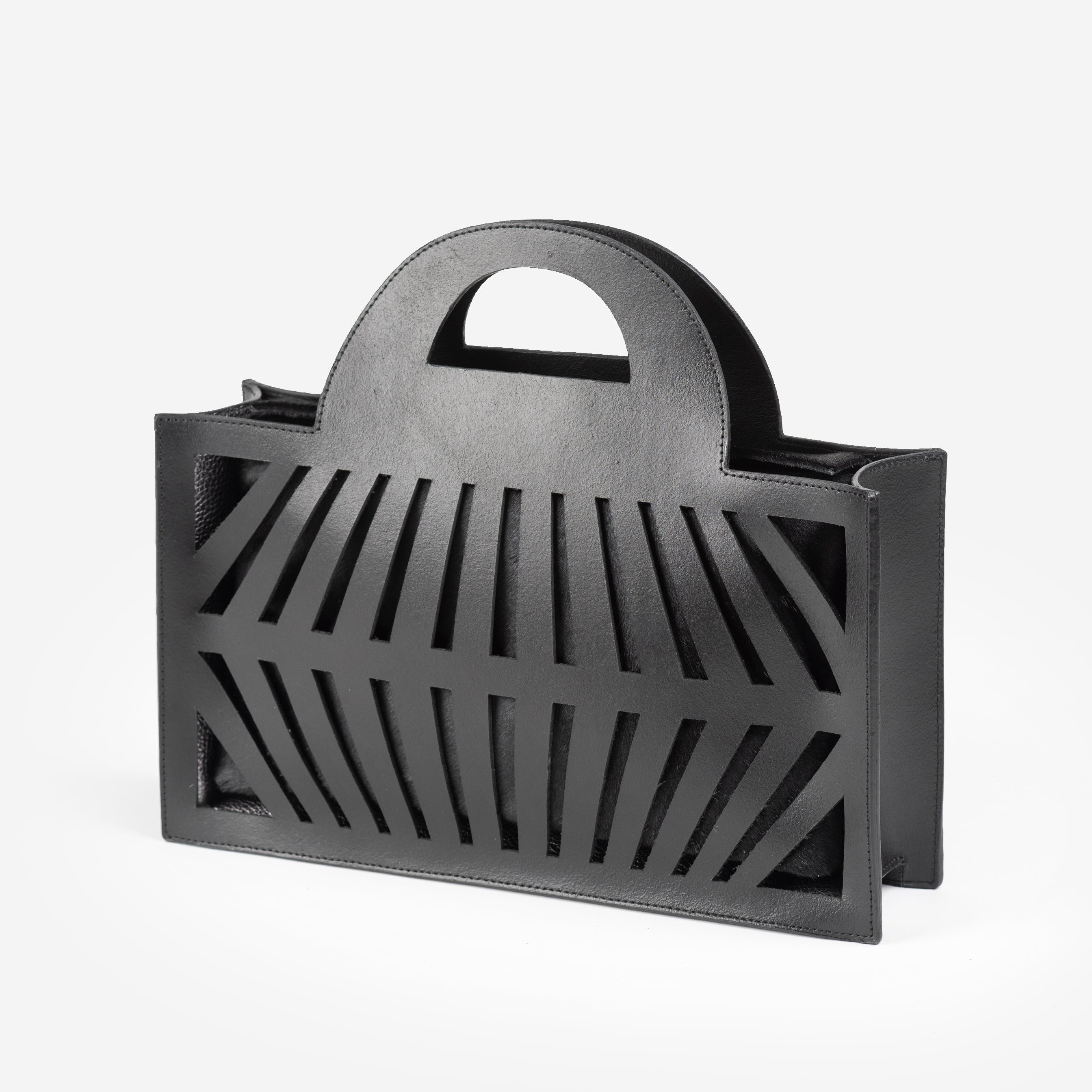 PSYCHE Midi with Black Pony Skin Pouch